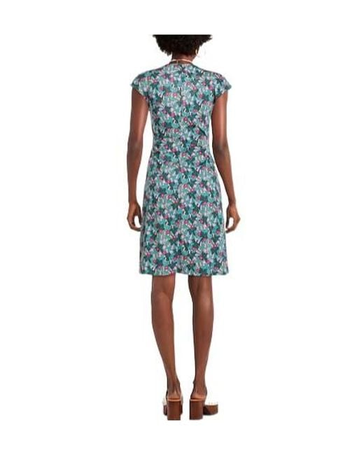 Weekend by Maxmara Blue Printed Pleated Dress