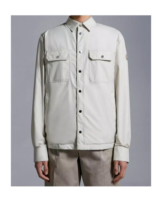 Moncler Gray Piz Buttoned Jacket for men