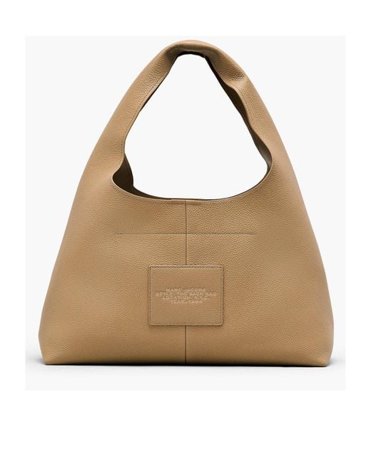 Marc Jacobs Natural The Sack Logo Detailed Shoulder Bag