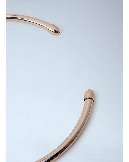 Max Mara White Pinza Sculptural Choker Necklace