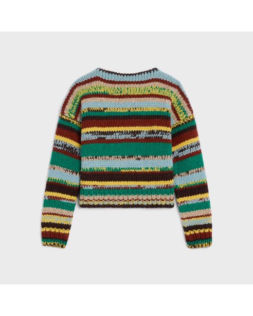 Céline Green Crew Neck Sweater