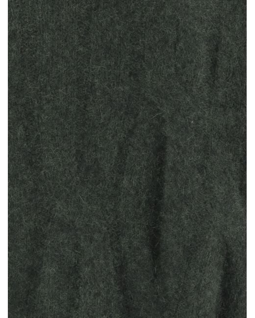 Allude Green Ribbed Hem Sweater