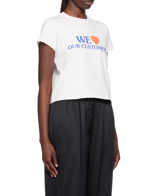 Alexander Wang Pink Love Our Customers Shrunken T-Shirt