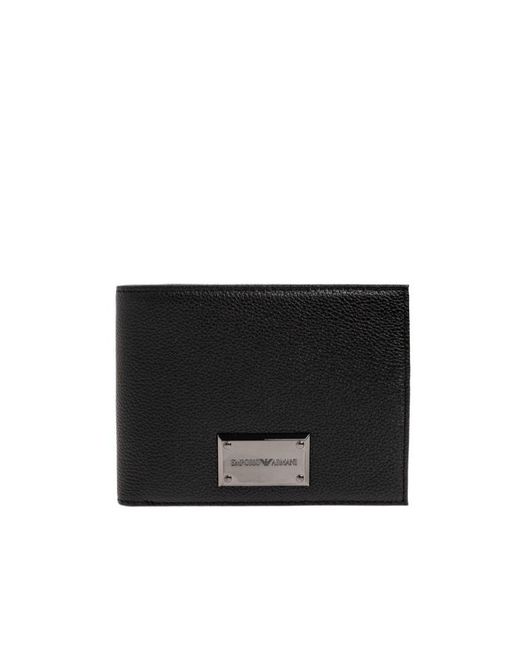 Emporio Armani Black Bi-Fold Wallet for men