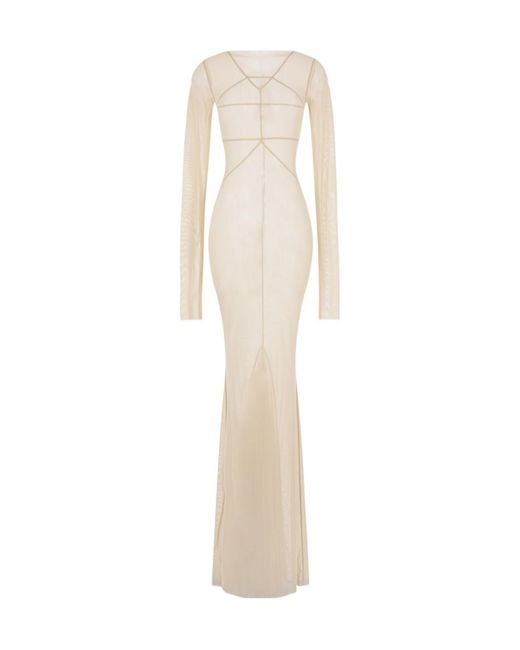 Rick Owens White Long-Sleeve Maxi Dress