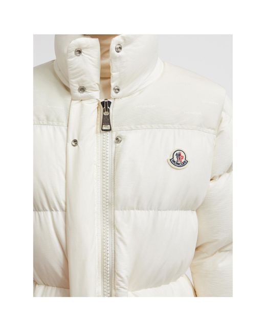 Moncler White Verone Down Long Coat