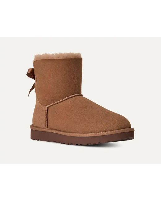 Ugg Brown Mini Bailey Bow Ii Boots