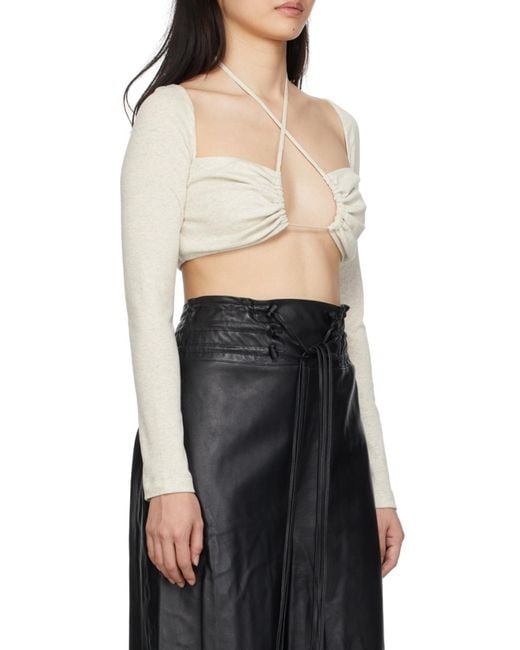 Rosetta Getty Black Halterneck Cropped Top