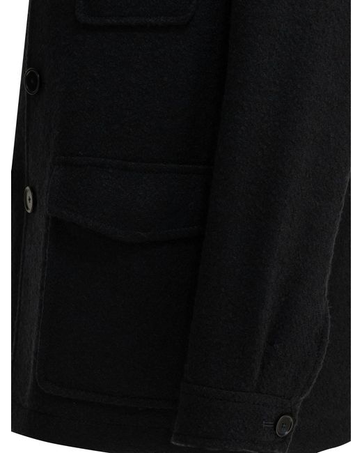 Tagliatore Black 'Milton' Overshirt Jacket for men