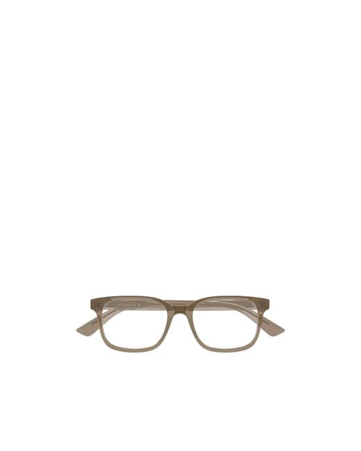 McQueen White Eyewear Square Frame Glasses for men