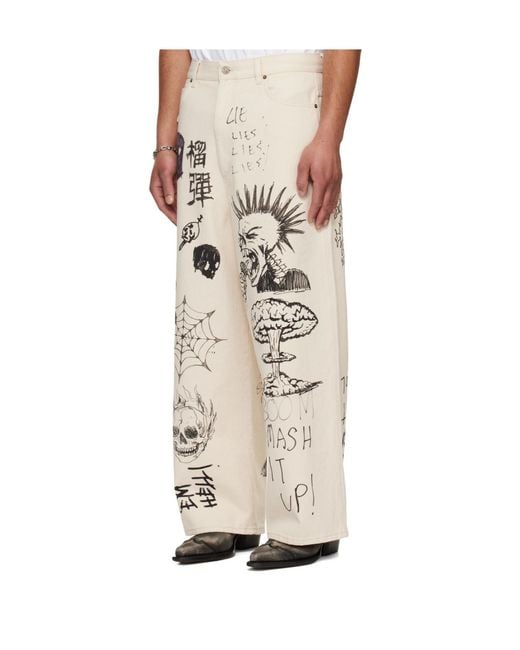 Lu'u Dan Natural Belt Loop Jeans for men