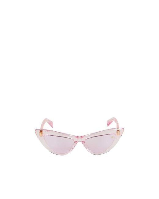 Balmain Pink Logo Sunglasses