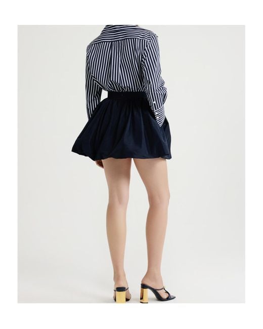 Patou Blue Striped Button-Up Blouse