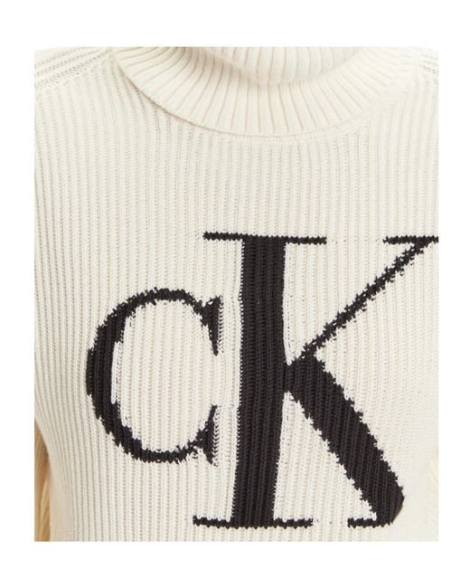 Calvin Klein White Turtleneck Sweater