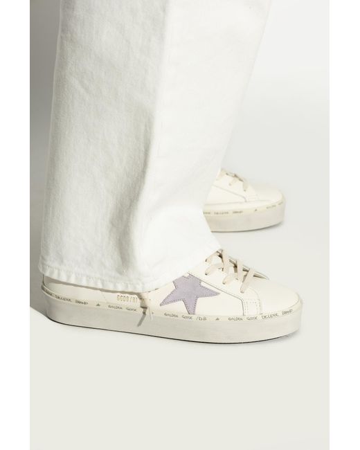 Golden Goose Deluxe Brand White Hi Star Lace-Up Sneakers