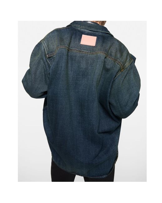 Acne Blue Double-Pocket Denim Shirt for men
