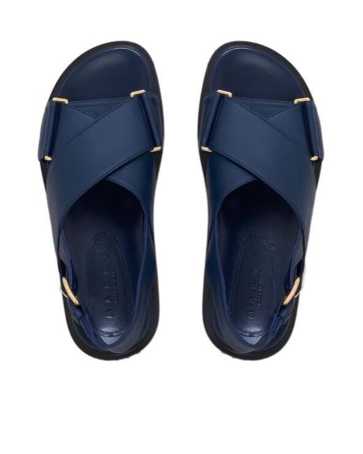 Marni Blue "fussbett" Sandals