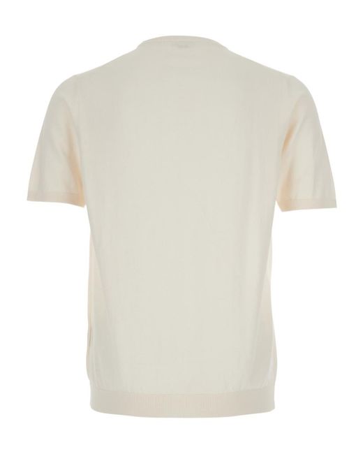 Roberto Collina White Mya Fine Knit Polo Shirt for men