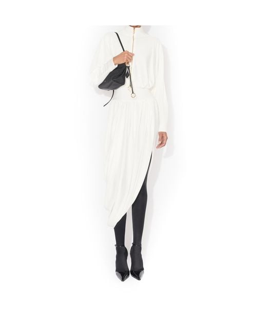 Alaïa White High-Neck Casual Jacket