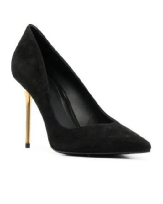 Balmain Black Pointed Toe Suede Pumps