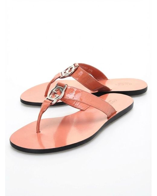 Gucci Pink Logo Sandals