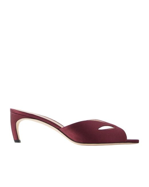 Victoria Beckham Purple Satin Sandals