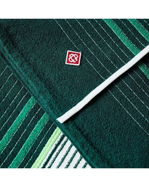 Casablanca Green Striped Wrap-Front Mini Skirt