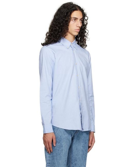 Boss Blue Long Sleeve Shirt for men