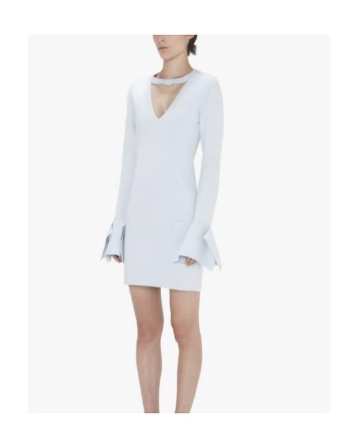 J.W. Anderson Blue Jw Anderson V-Neck Long-Sleeved Mini Dress