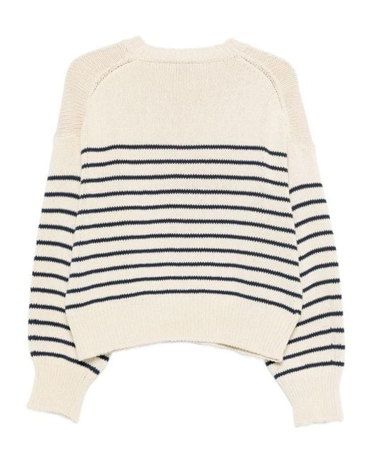 Alysi White Crew Neck Pullover