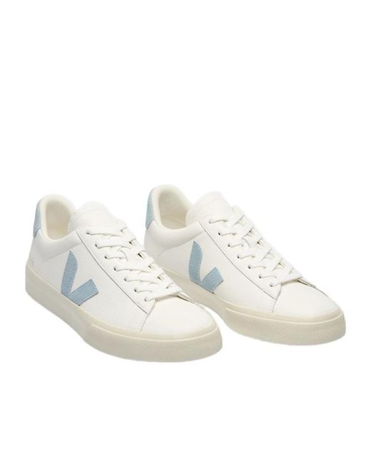 Veja White Campo Lace-Up Sneakers for men