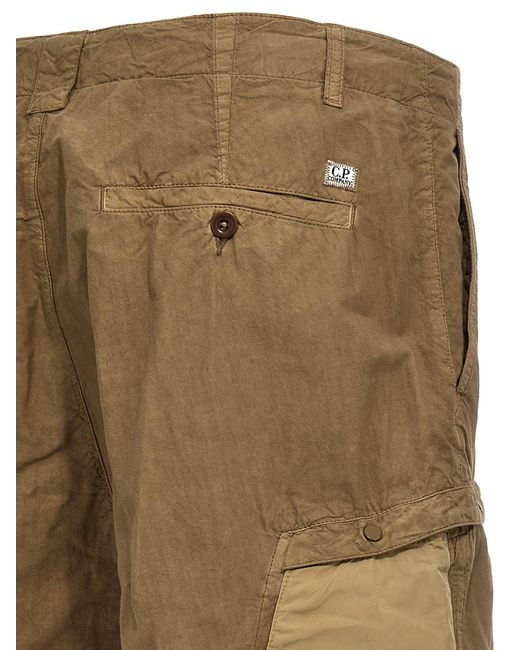C P Company Green Logo Cargo Badge Bermuda Shorts Bermuda, Short for men