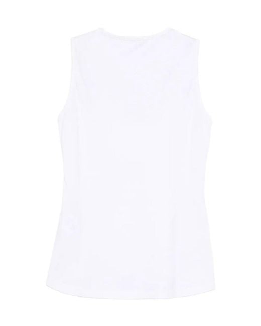Roberto Collina White Cotton Tank Top