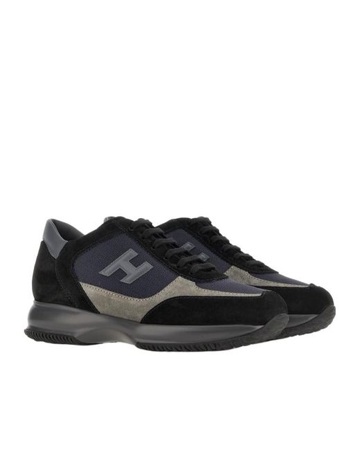 Hogan Black Interactive Sneakers for men