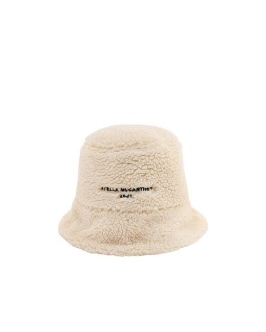 Stella McCartney Natural Brushed Effect Bucket Hat