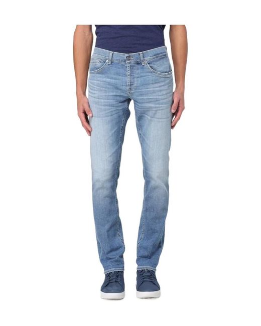 Dondup Blue Five-Pocket Denim Trousers for men