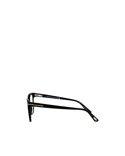 Tom Ford White Eyewear Butterfly Frame Glasses