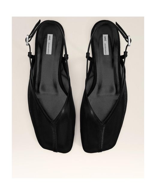 AMI Black Croisette Ballet Flats