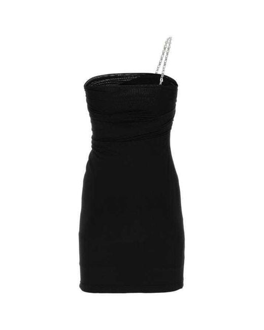 Givenchy Black G Link One-Shoulder Dress