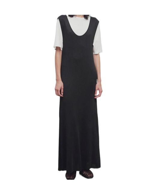 The Row Black Agla Sleeveless Maxi Dress