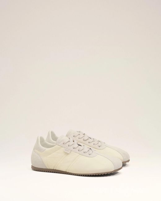 AMI White Soft Lace-Up Sneakers for men