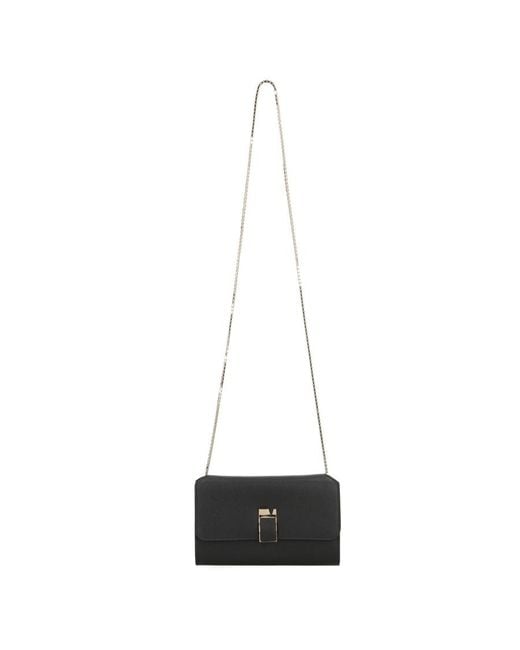 Valextra Black Nolo Chain-Linked Clutch Bag