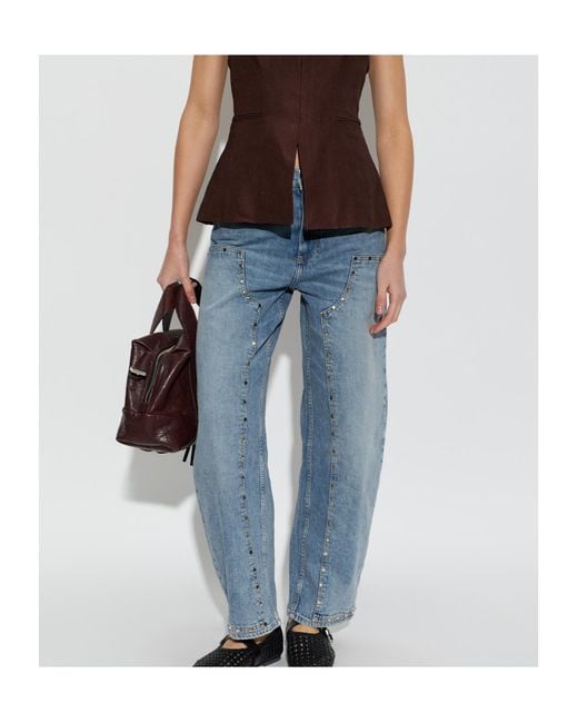 AllSaints Blue Belt Loop Jeans