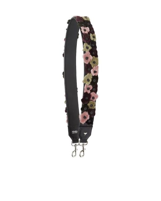 Fendi White Leather Shoulder Strap