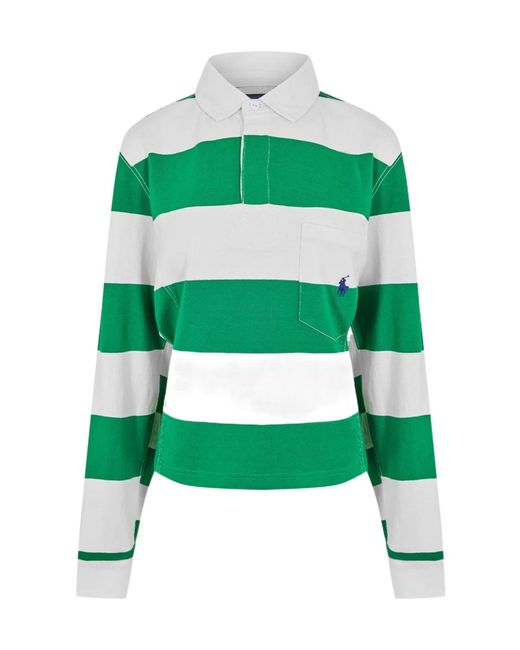 Polo Ralph Lauren Green Polo Rugby Shirt Ld61