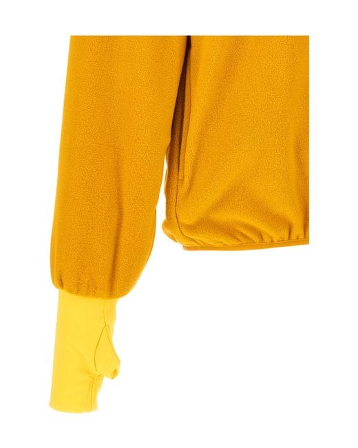 Entire studios Yellow Shell Fleece Half Zip Sweatshirt for men