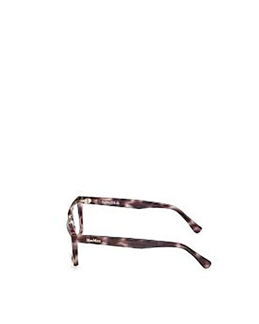 Max Mara White Rectangular Frame Glasses