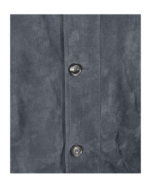 Brioni Gray Stand-Up Collar Vest for men