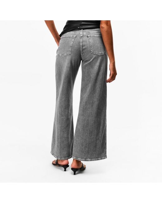 7 For All Mankind Gray Straight-Leg Jeans