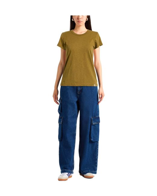 Rag & Bone Green Simple Solid Short-Sleeve T-Shirt